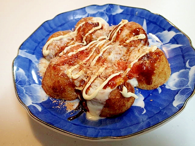 めんたいチーズとかつお節のたこ焼き