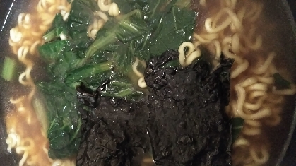 小松菜と海苔のラーメン