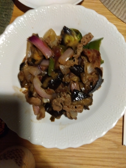 ピーマンとなすの夏野菜おかず❦三色じゃこ炒め