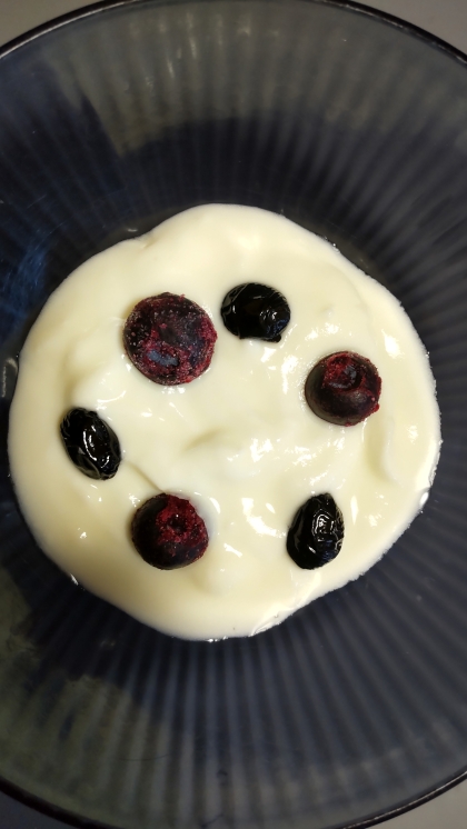 ◯◯粒粒ヨーグルト（ブルーベリー、豆）