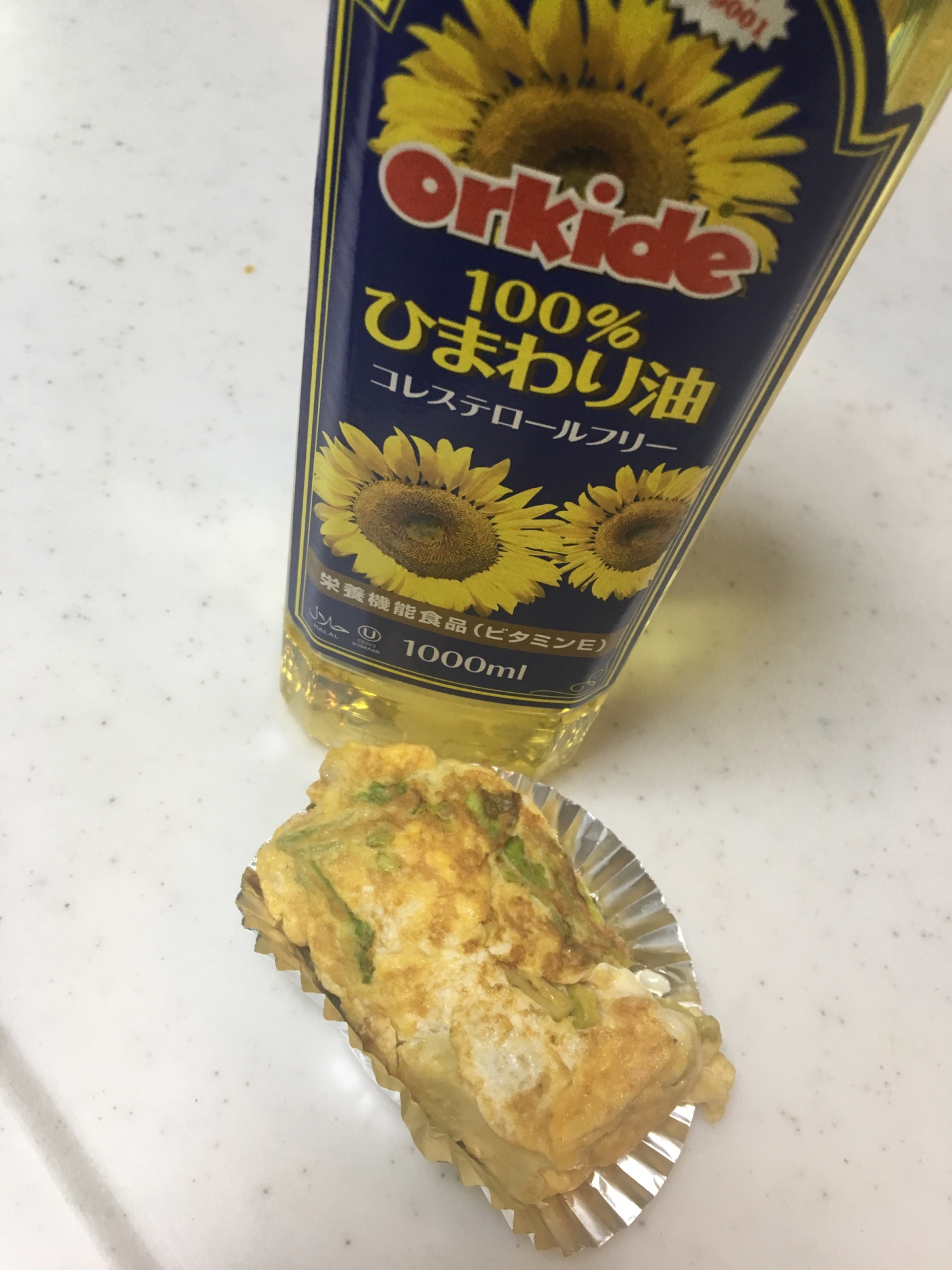 ひまわり油で☆レタス入り卵焼き(^○^)