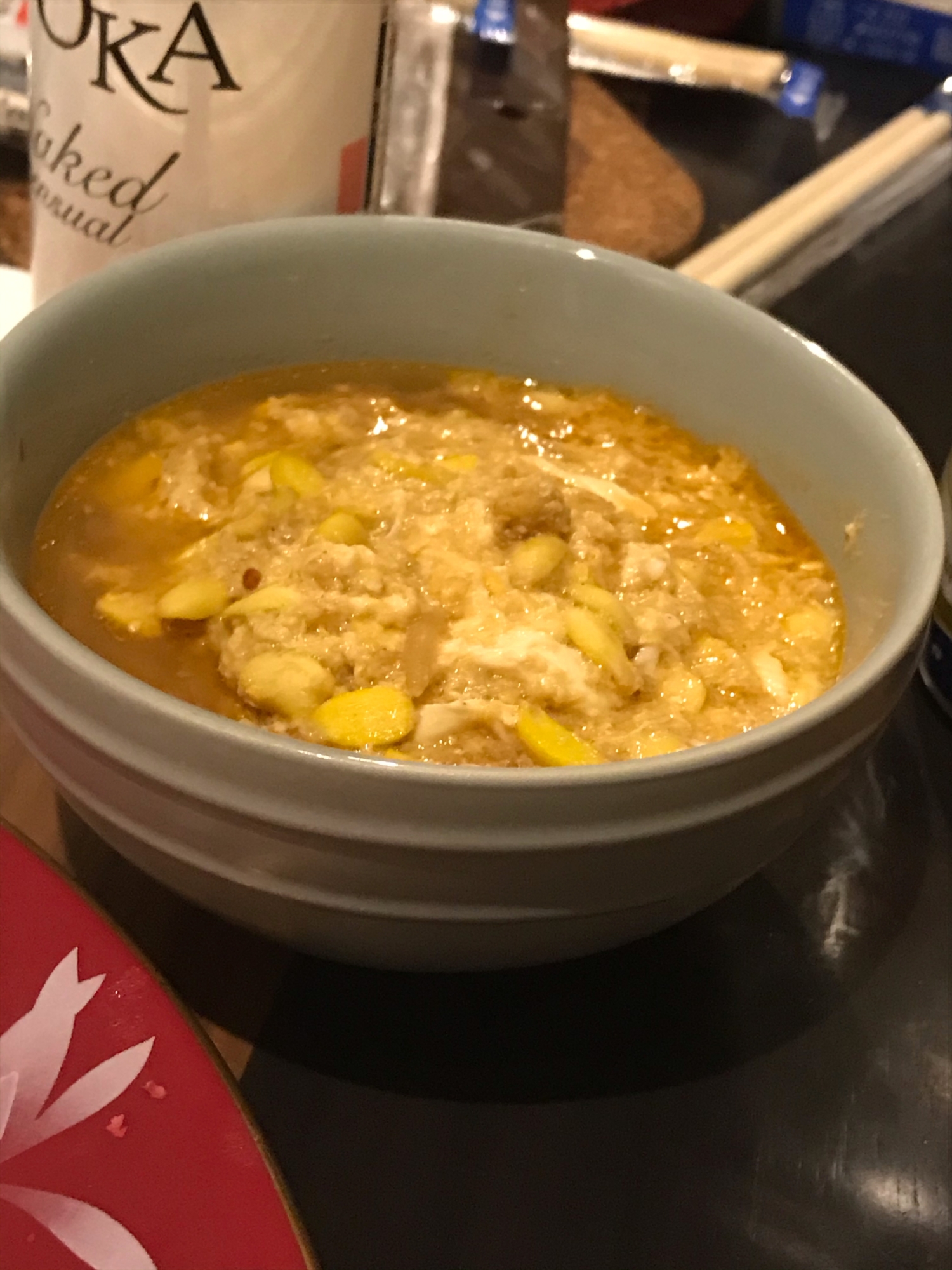 豆もやしのたまごスープ