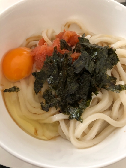 簡単すぎる☆明太釜玉うどん♪