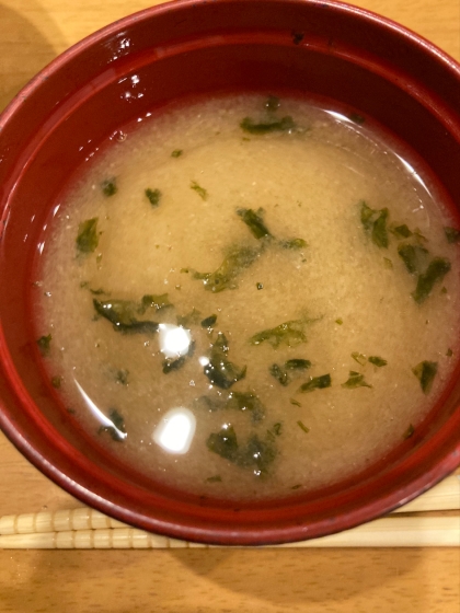 海の香り♪生あおさの味噌汁(*^O^*)