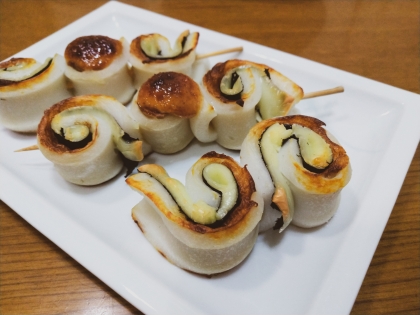 【トースターで】ちくわの 海苔チーズ巻き