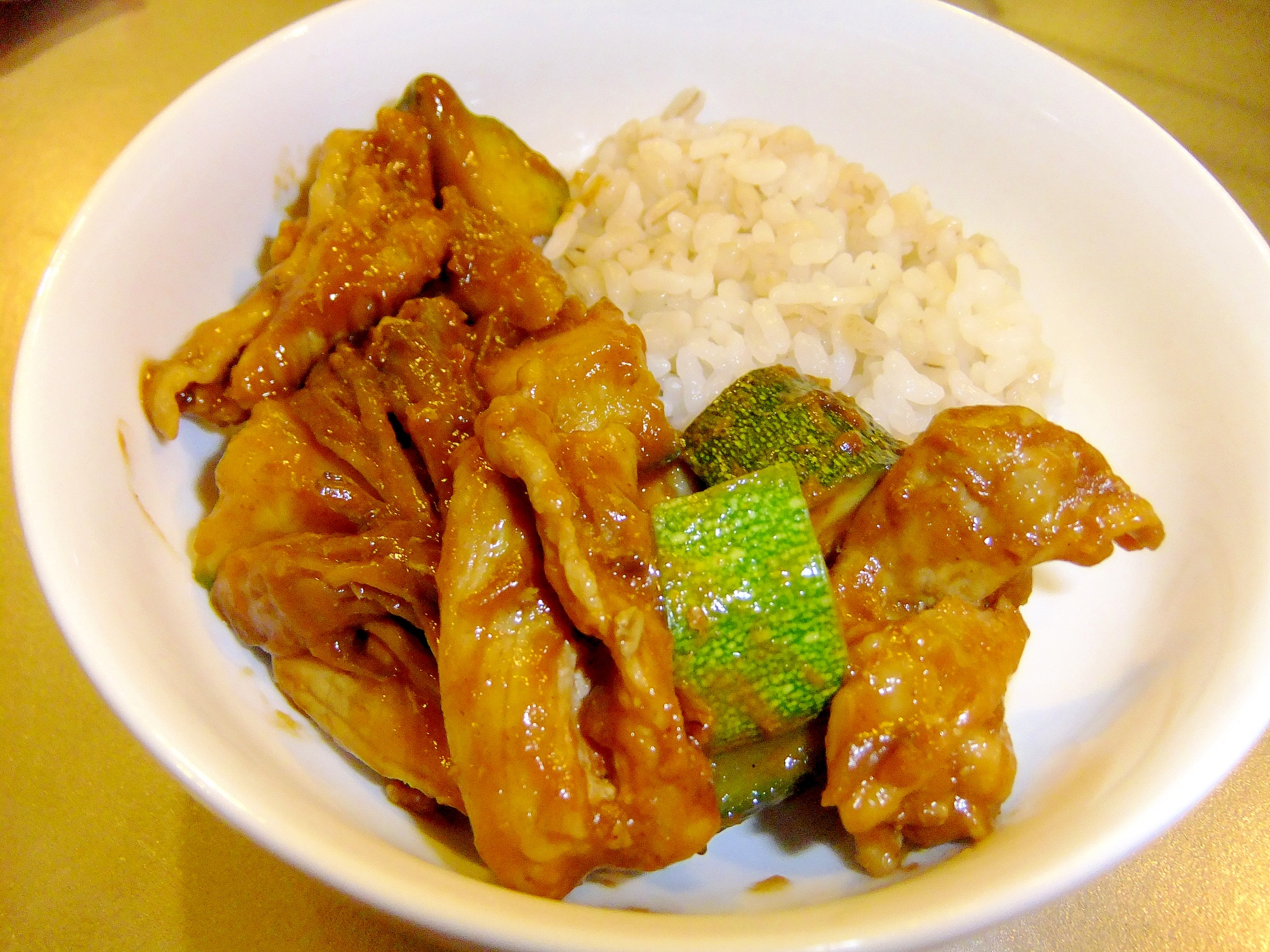 ごはん食べすぎ防止！汁なしポークカレー