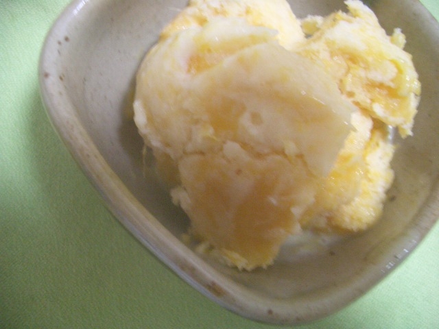 ドライマンゴーを使ったアイス