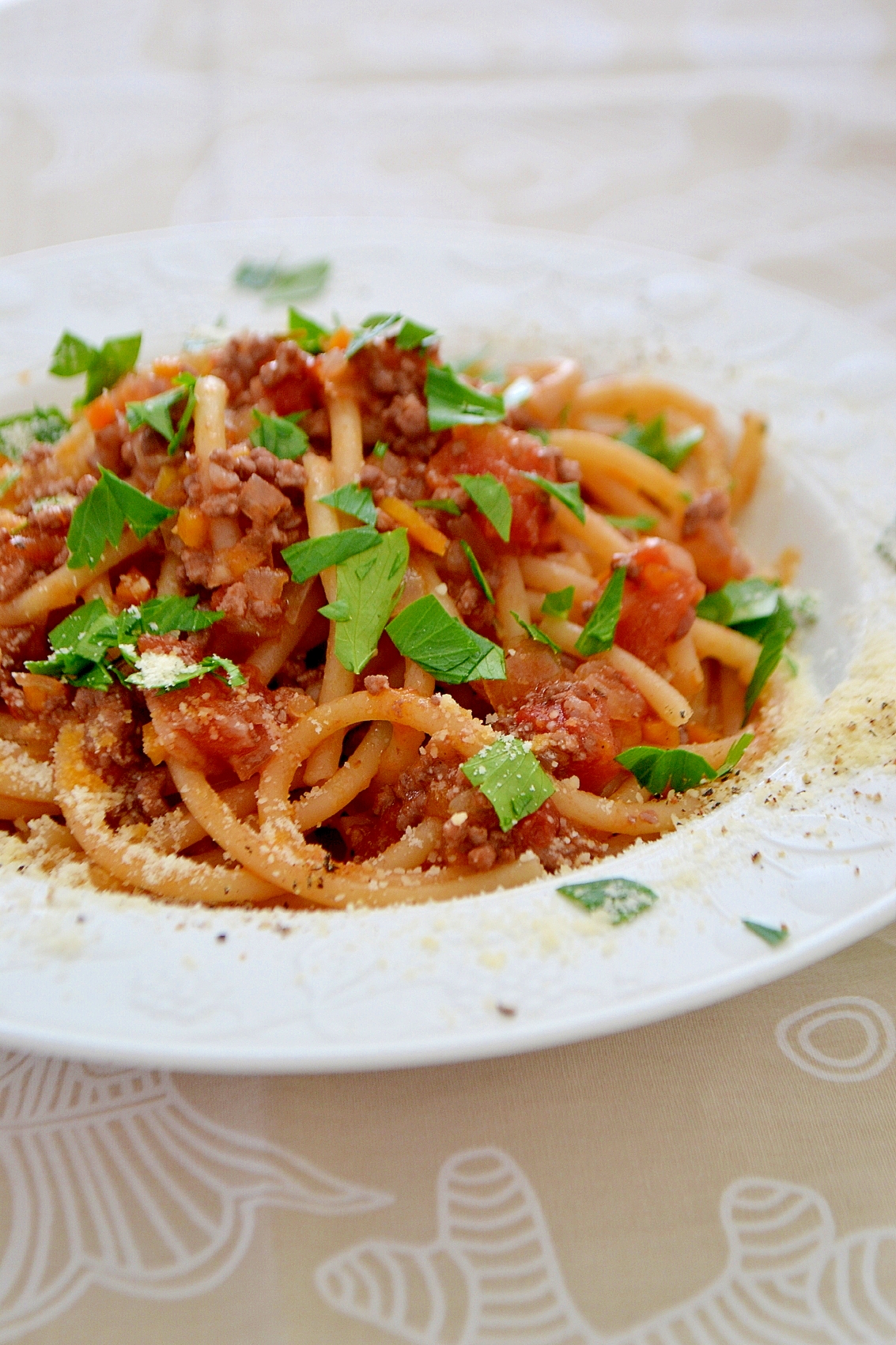 ラグーソーススパゲティー レシピ 作り方 By はい 山田です 楽天レシピ