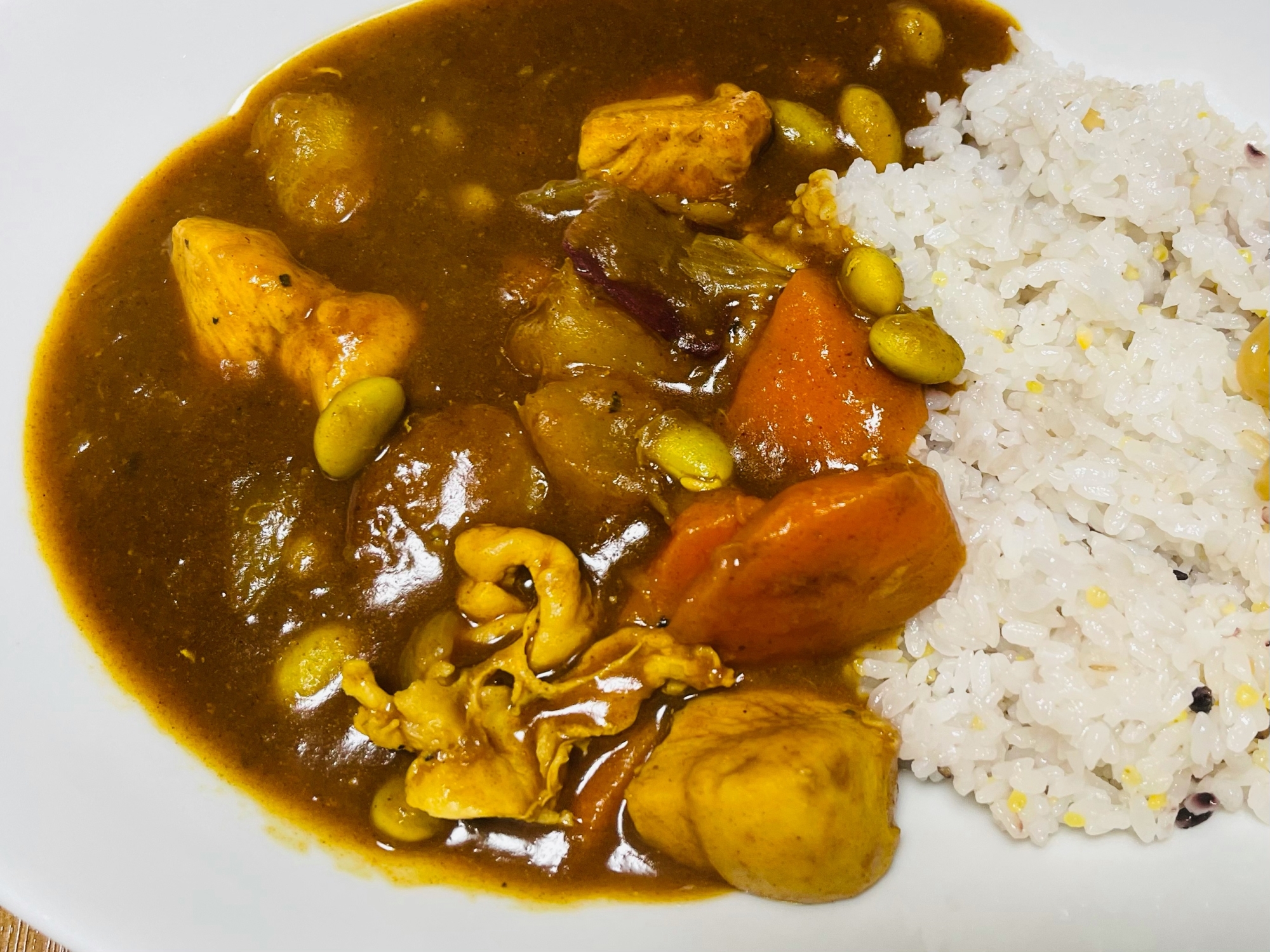 枝豆と野菜のカレー