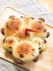 お買いものパンダ&小パンダのちぎりパン レシピ・作り方 by bluegray