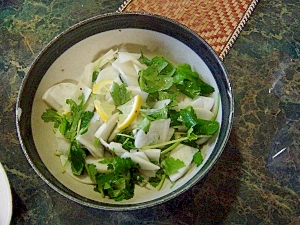 爽やか☆大根と三つ葉のレモンマスタードサラダ