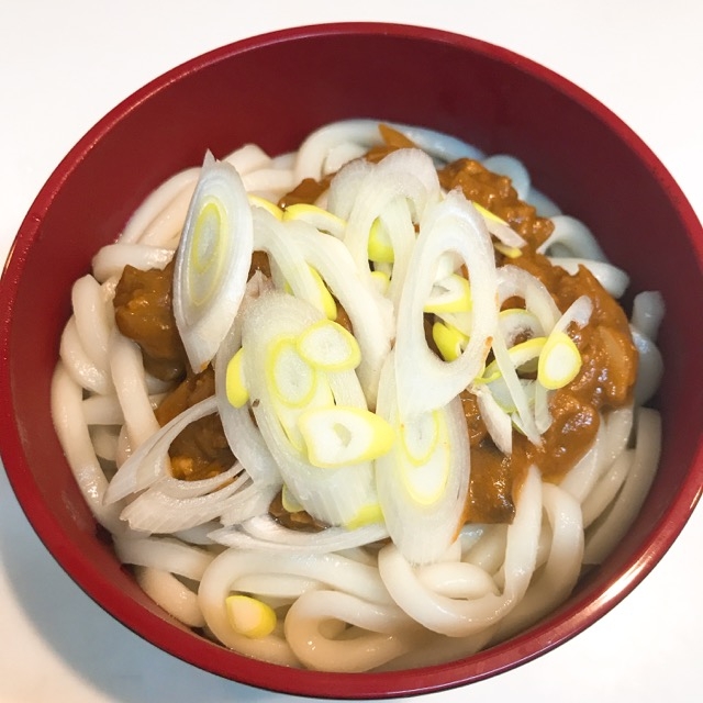 残り物リメイク☆簡単キーマカレーうどん