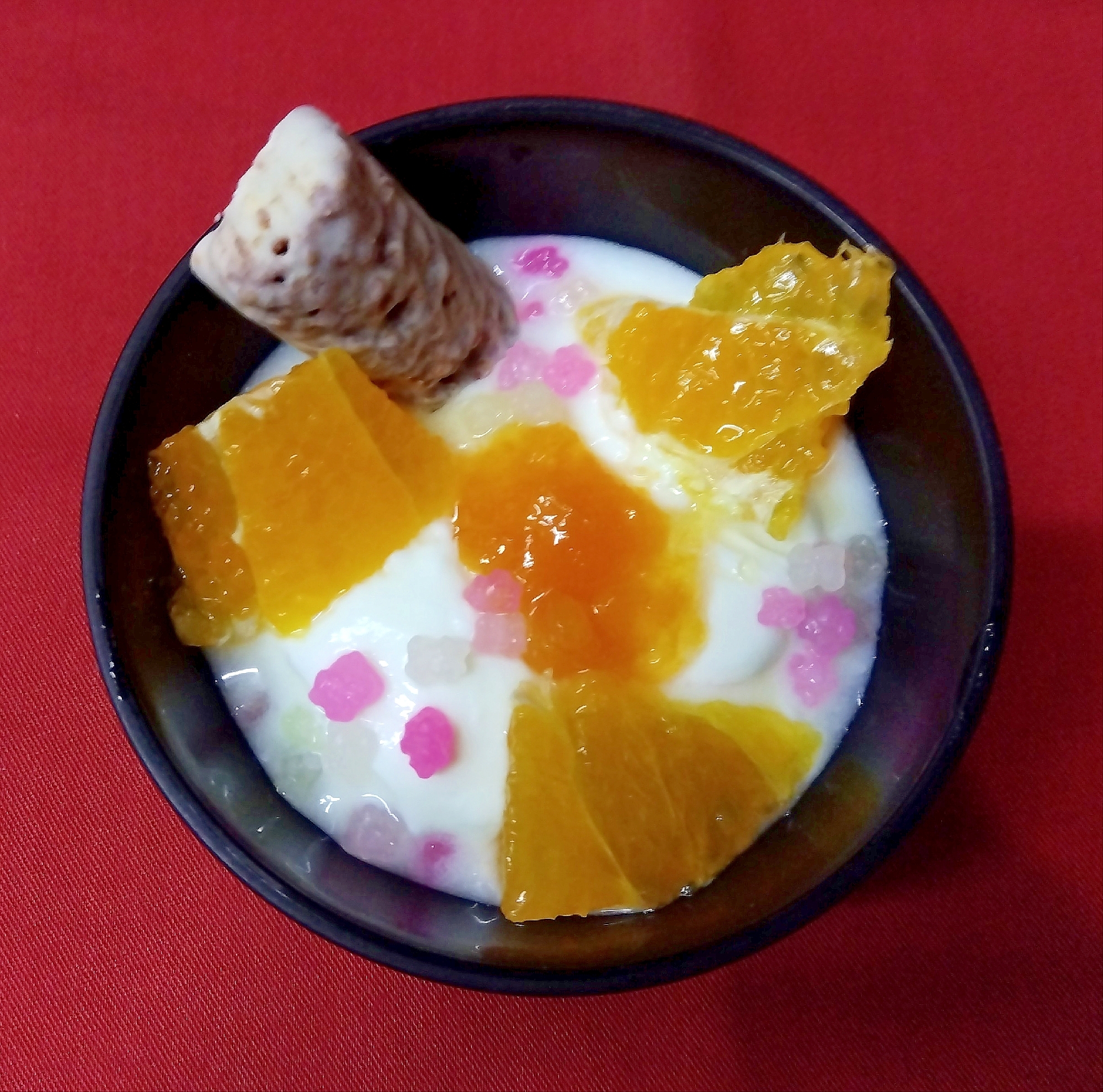 チョコレート菓子ヨーグルト