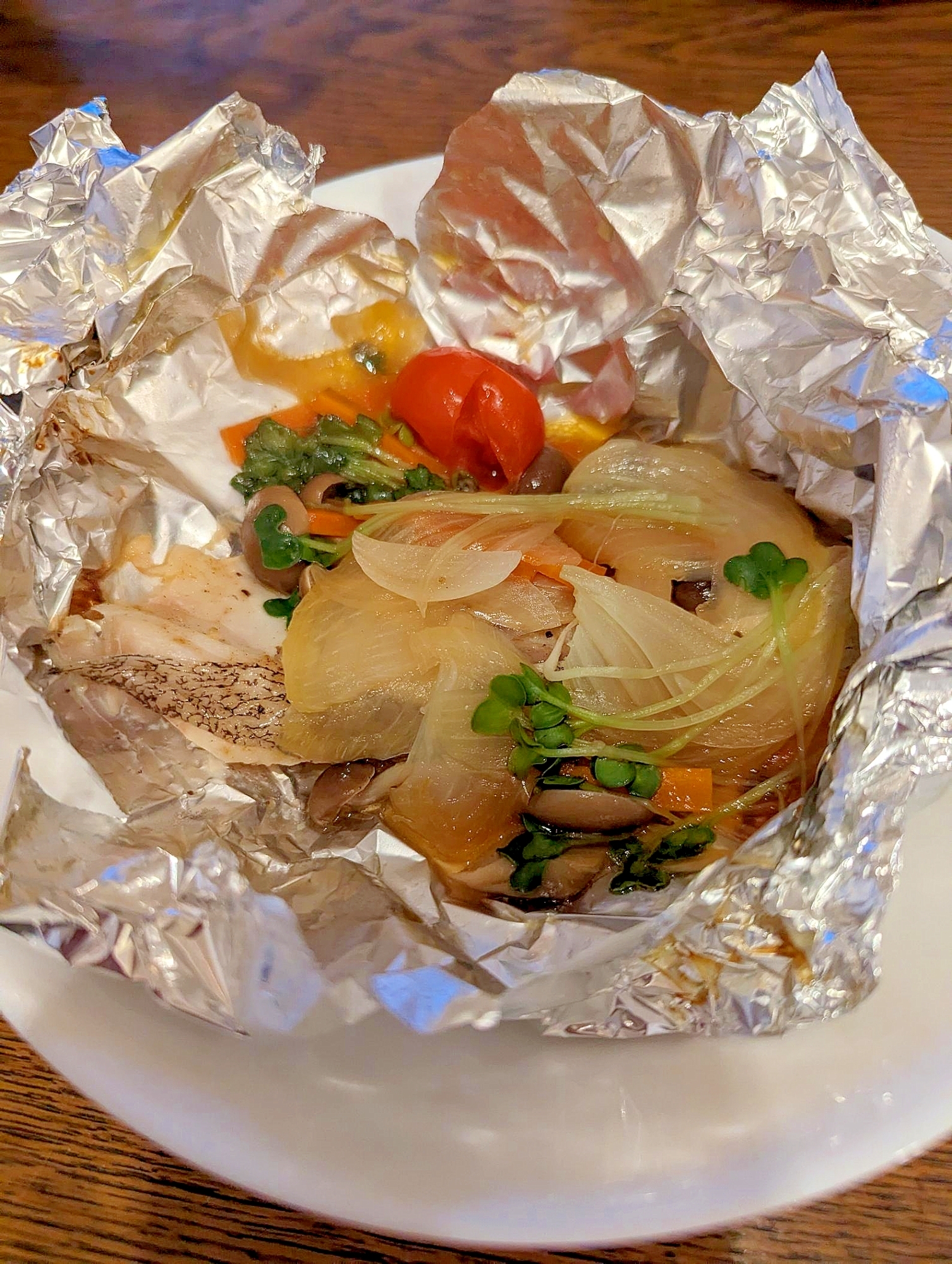 白身魚のホイル焼き