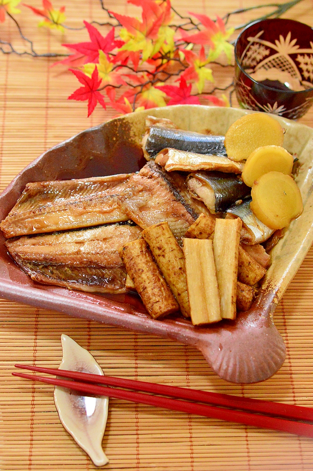 レンジで簡単！秋刀魚とごぼう煮