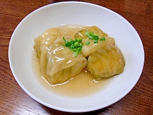 あっさりヘルシー　和風ロールキャベツ