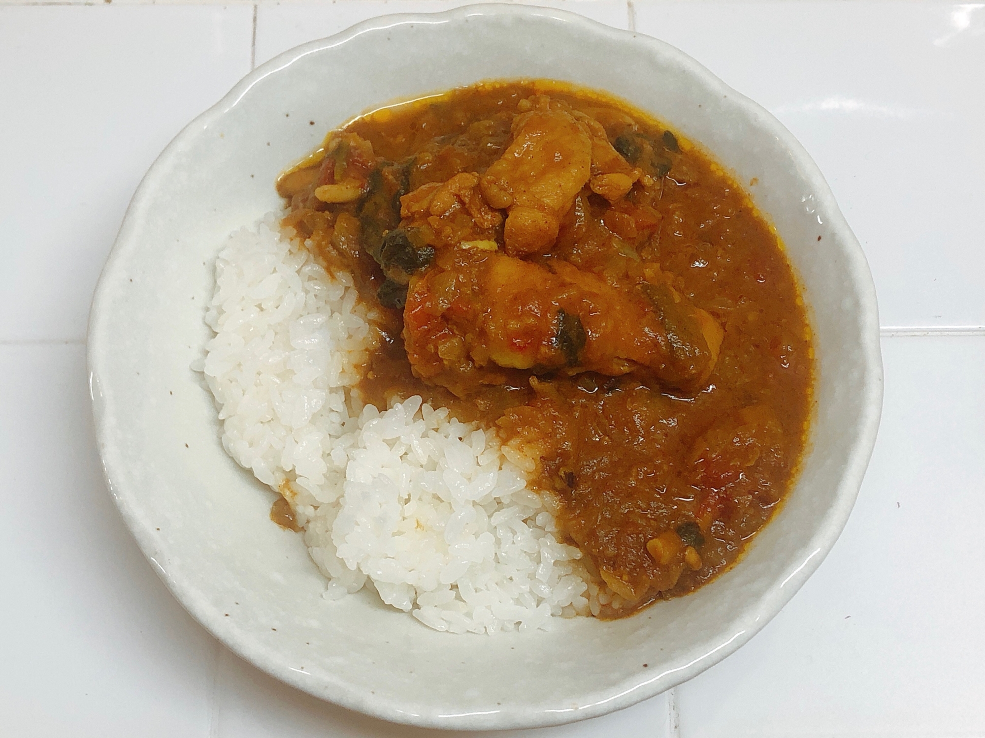 ほうれん草と茄子のスパイスカレー（甘口）