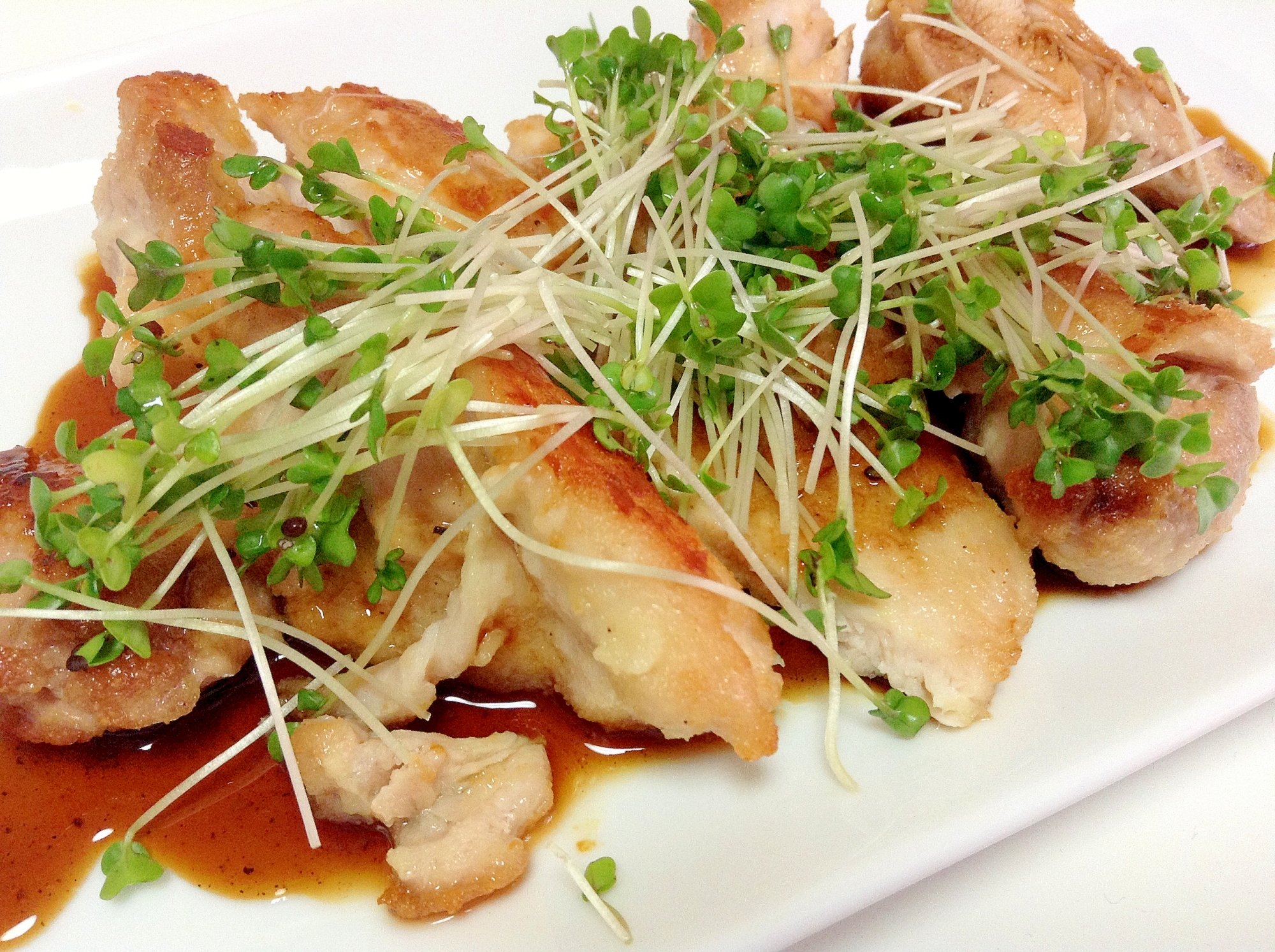 食べ応え抜群 チキンステーキ 和風甘辛ソースがけ レシピ 作り方 By O結衣華o 楽天レシピ