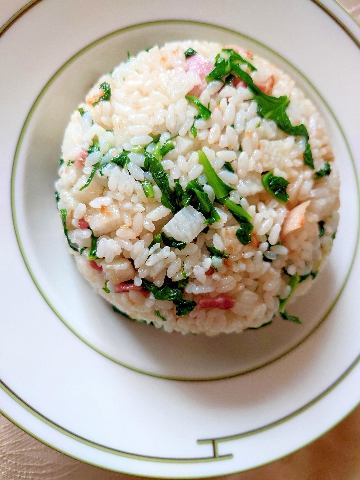 ♡長芋とベーコン　ルッコラの洋風混ぜご飯♡