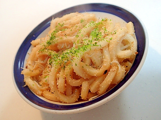 胡麻油香る　明太子としらすの焼き饂飩