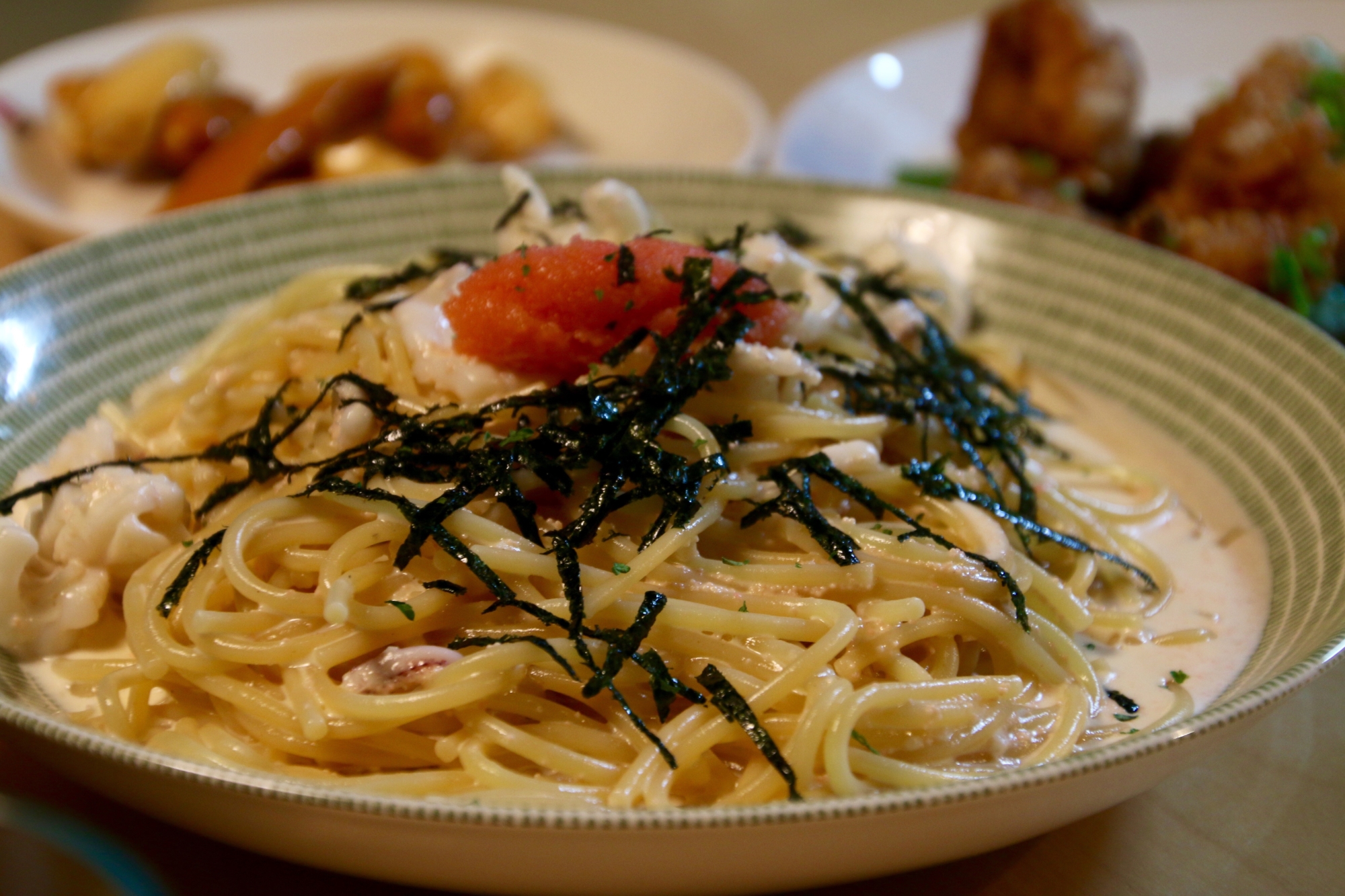 昆布茶が決め手❤️たらこクリームパスタ