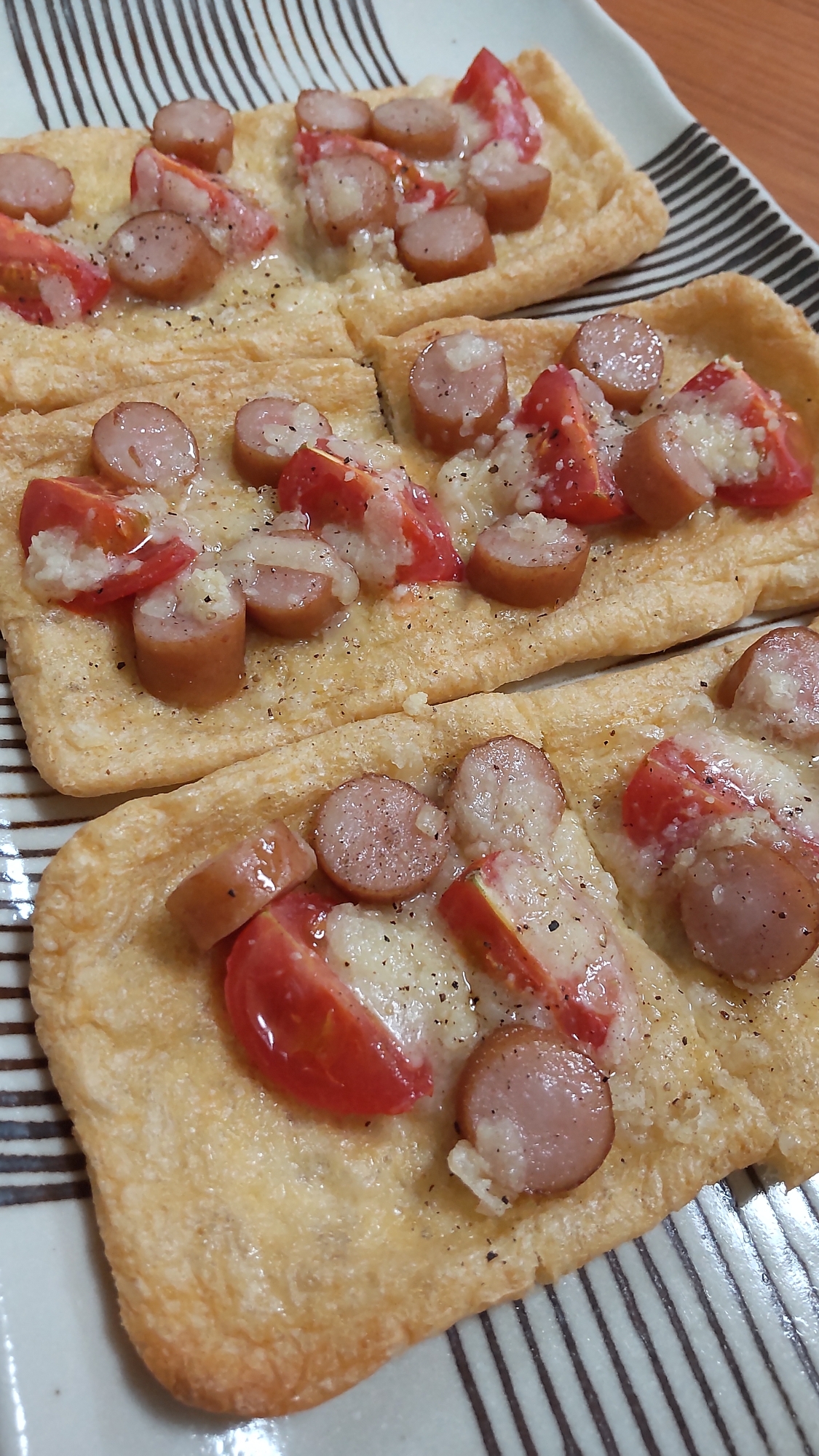 トースターdeピザ風油揚げ☆