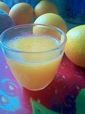 絞りフレッシュオレンジジュース