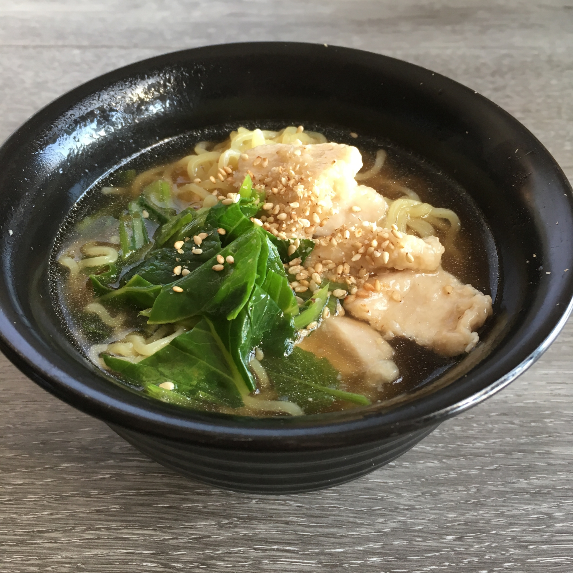 鶏と小松菜の中華そば♪