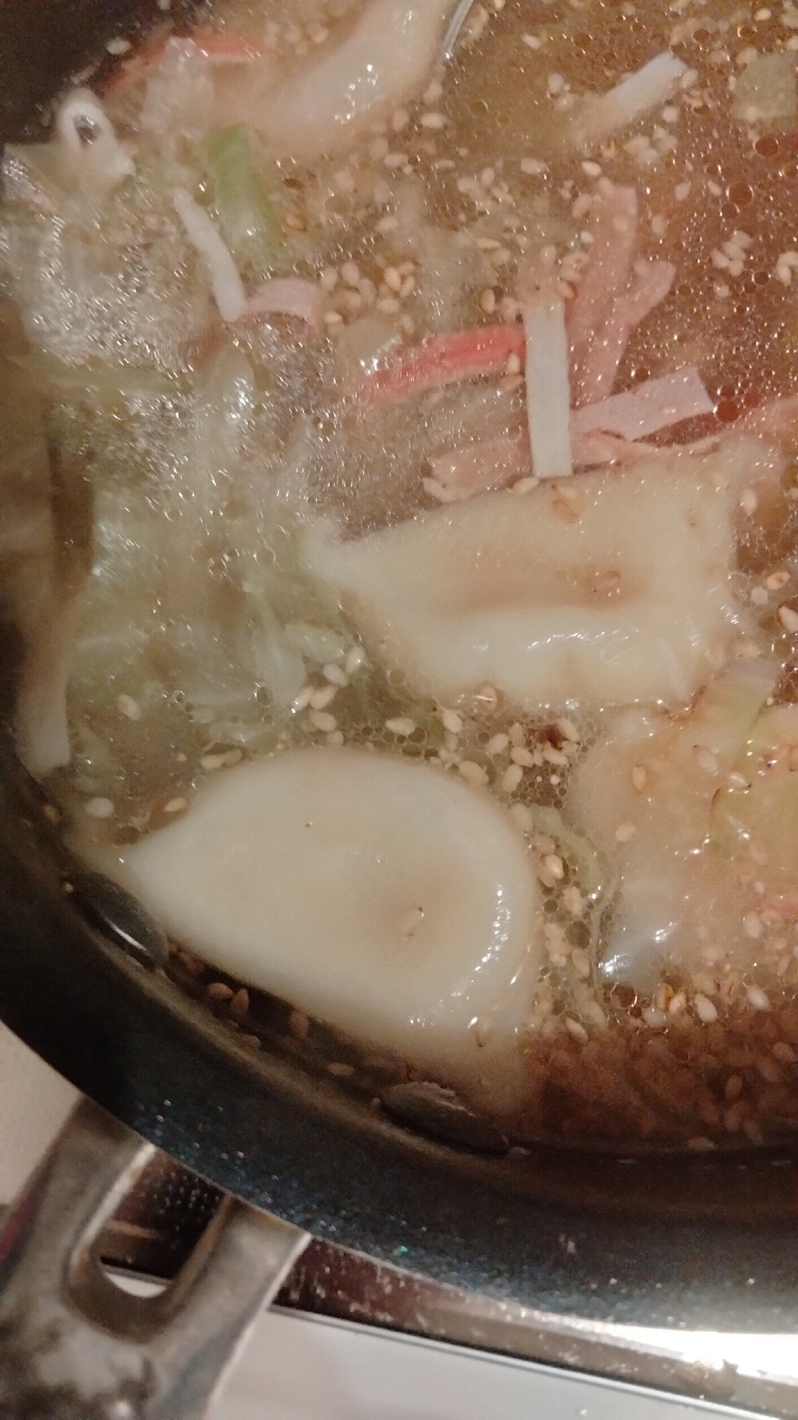 カニカマ水餃子スープ