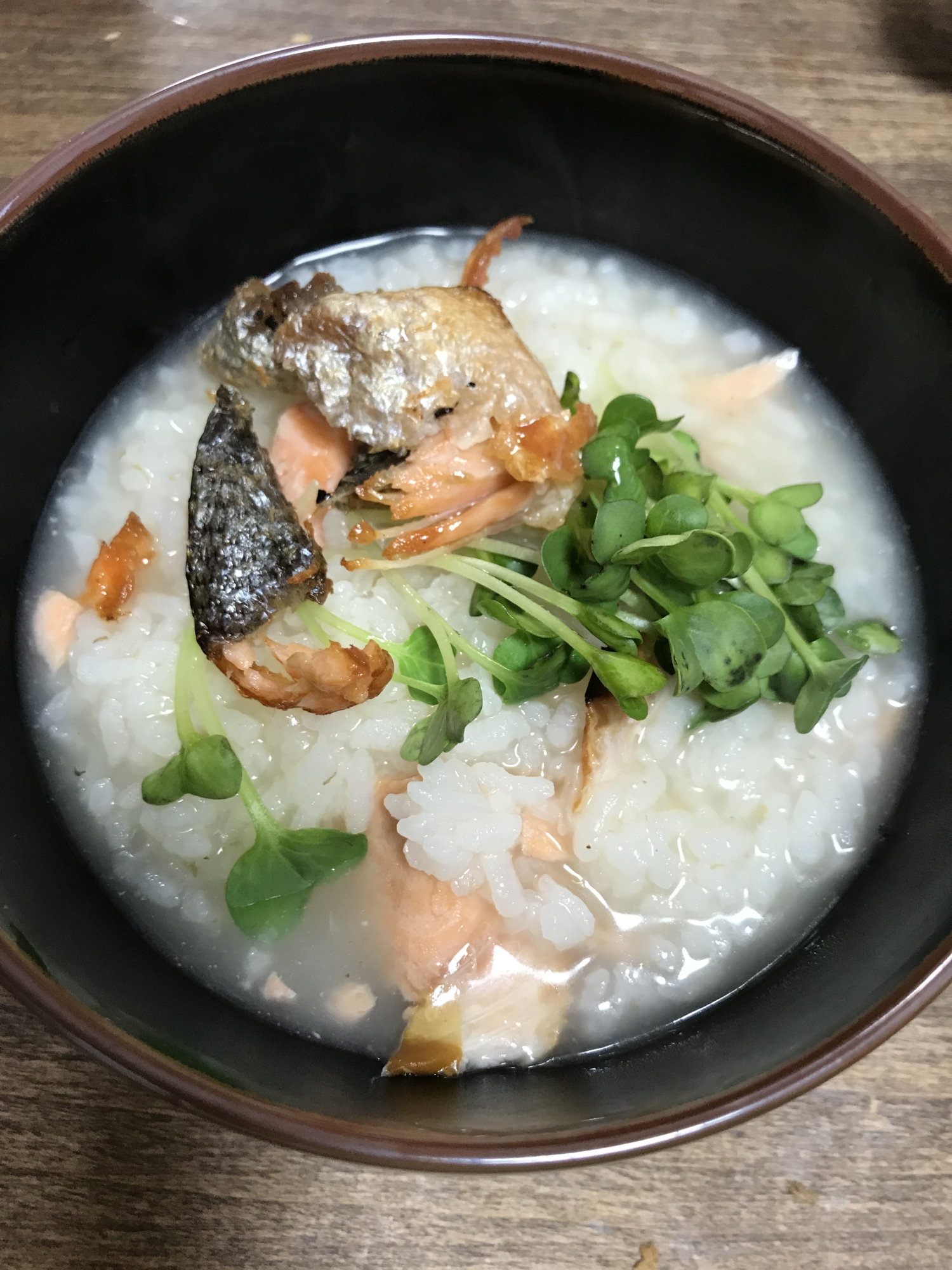 風邪の時に お腹に優しい鮭雑炊 レシピ 作り方 By まほまほら 楽天レシピ