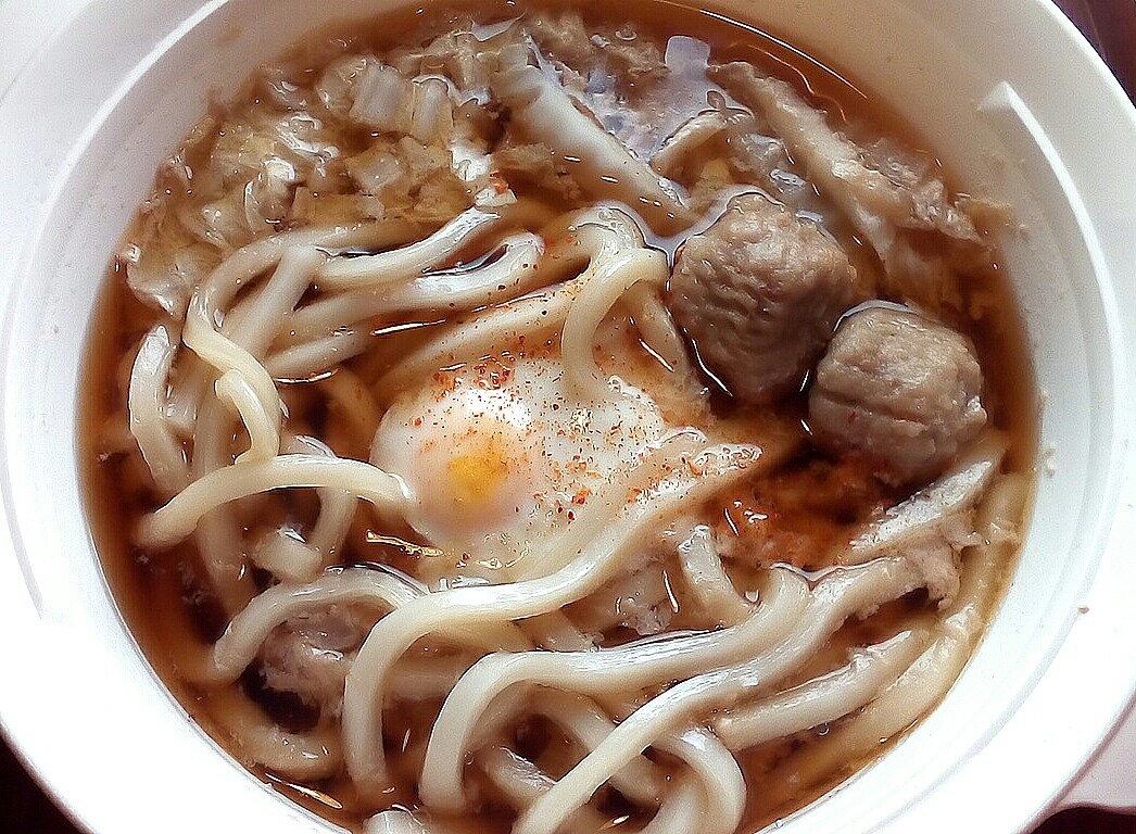 レンジで簡単!鍋焼き風うどん