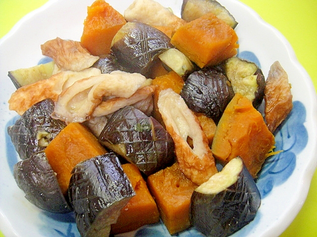 茄子とかぼちゃ竹輪の煮物