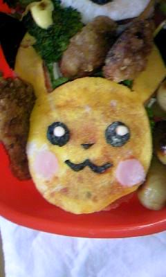 ポケモン弁当　ピカチュウサンドイッチ♪