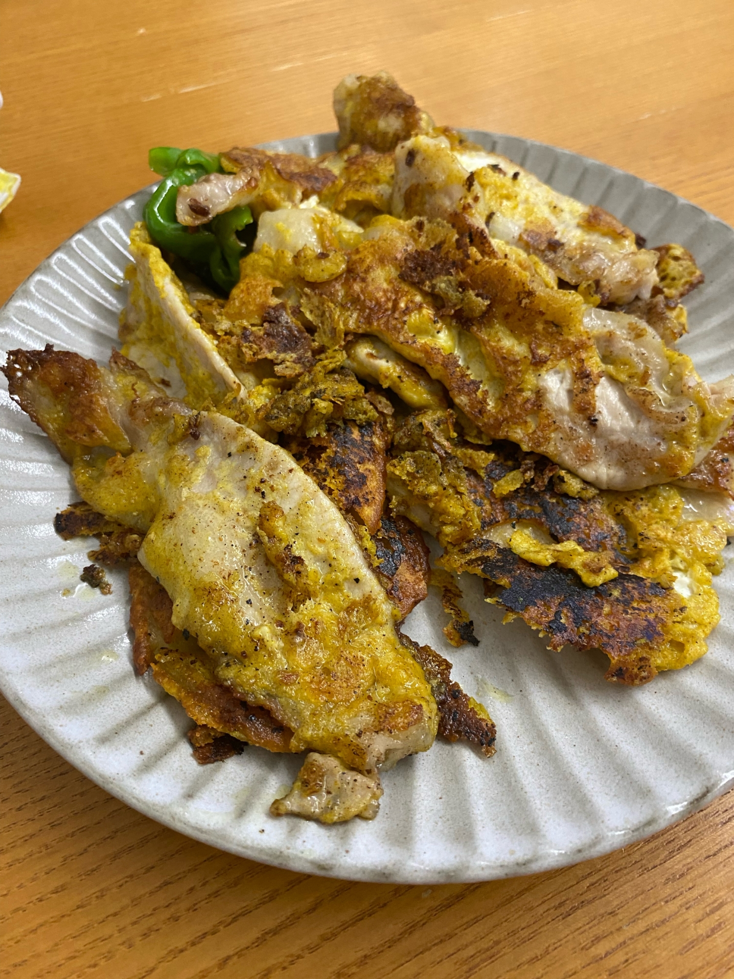 カレー風味のピカタ