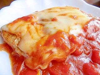 トマトソースのチーズポークソテー