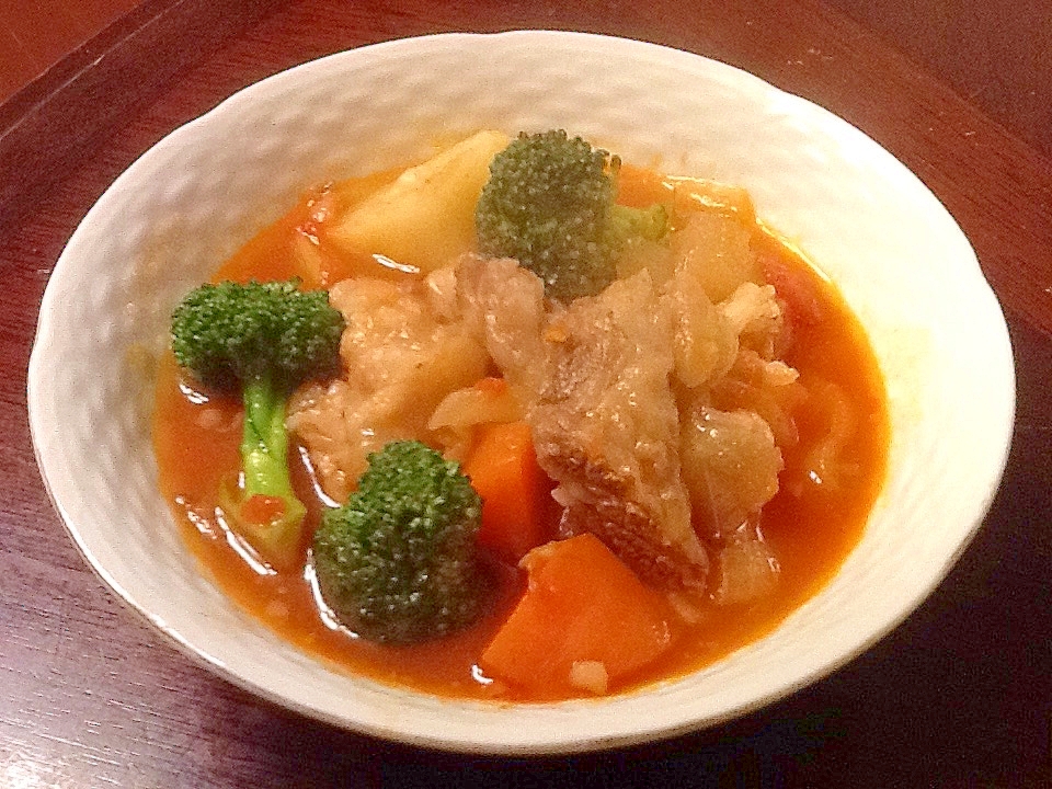 あり合わせの野菜で作る 洋風牛スジ煮込み