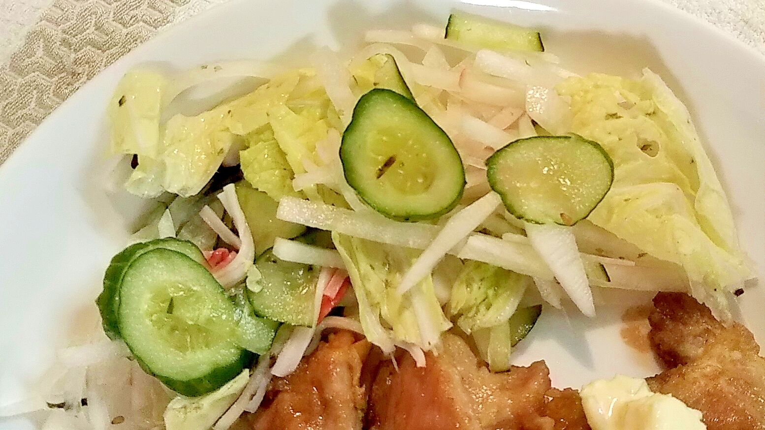 きゅうり・大根・白菜の塩揉みサラダ