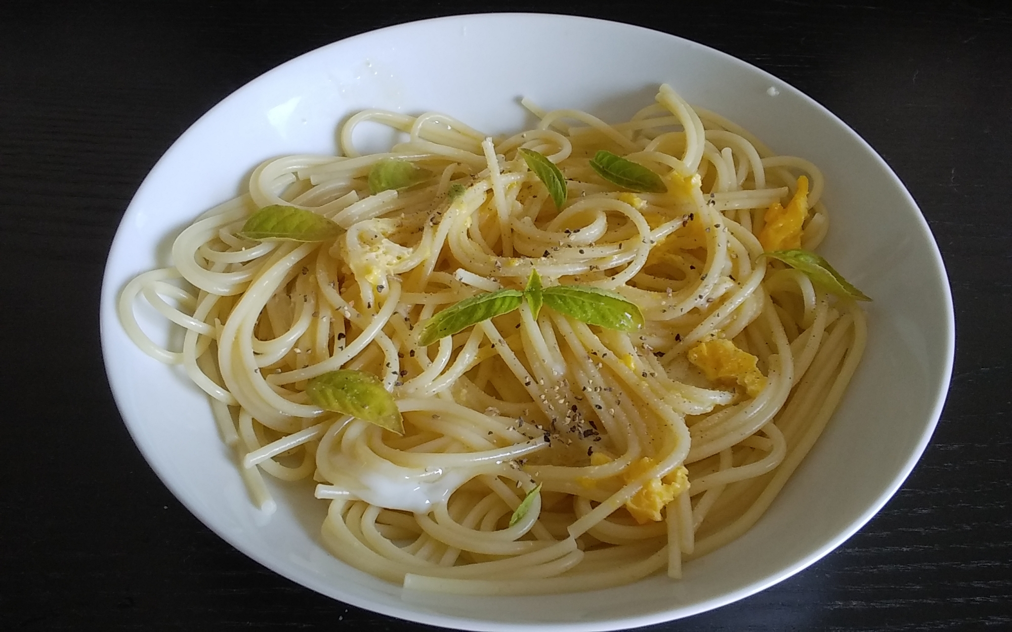 さっぱり！バジルと玉子のスパゲッティー