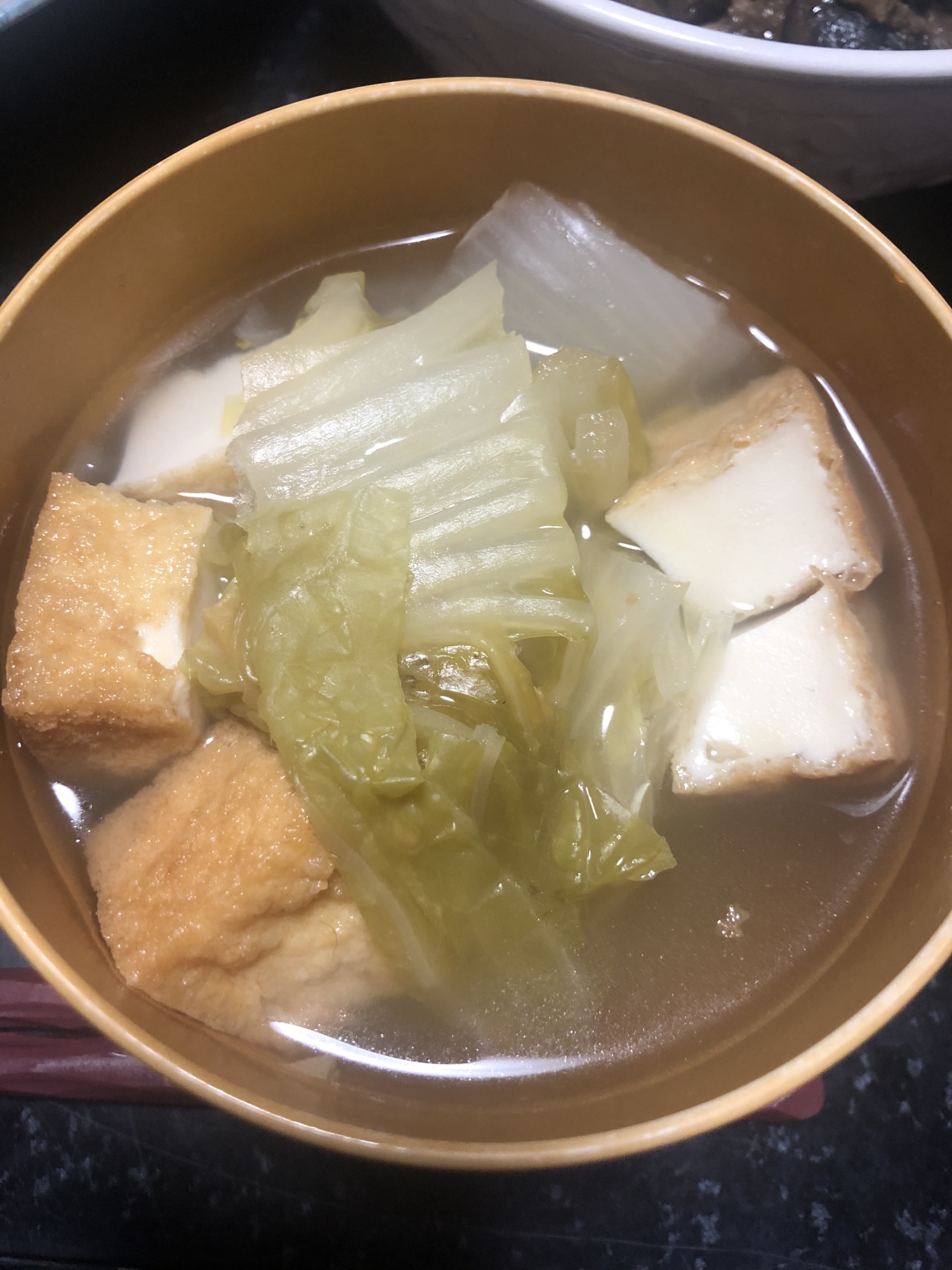 厚揚げ入り☆白菜スープ