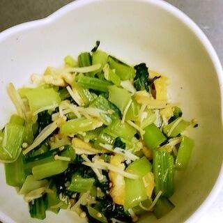 小松菜とえのきの炒め物