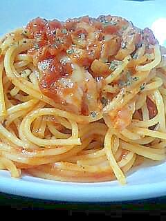 モッツァレラ・トマトソース・スパゲティ