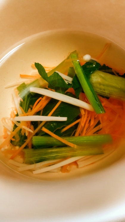 小松菜とえのき人参のスープ