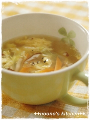 卵スープ（長ねぎとにんじんと椎茸入り）