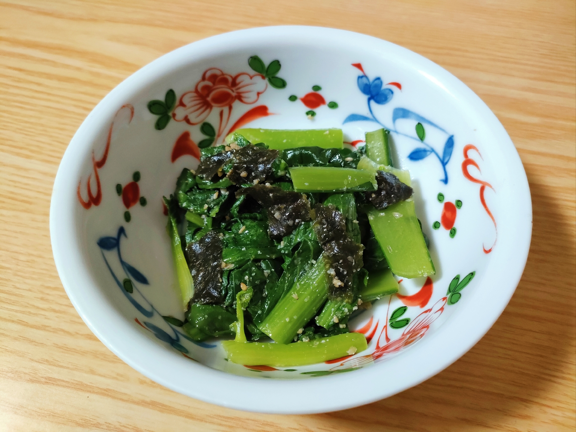 レンジで簡単☆小松菜と海苔のナムル