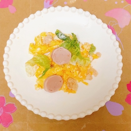 残ったレタスでᕷ* 魚魚とレタスの卵炒めꕤ୭*