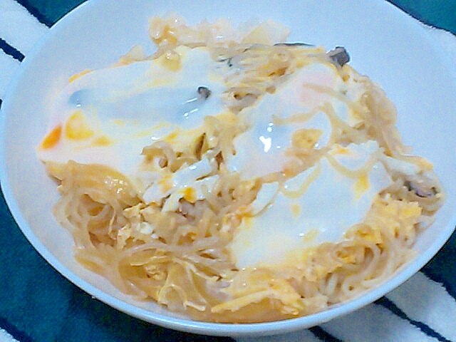 しらたき、椎茸で超ヘルシー、節約になる卵とじ＆丼 レシピ・作り方 by