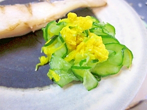 今だけの味 菊花ときゅうりのポン酢和え レシピ 作り方 By Startrek 楽天レシピ