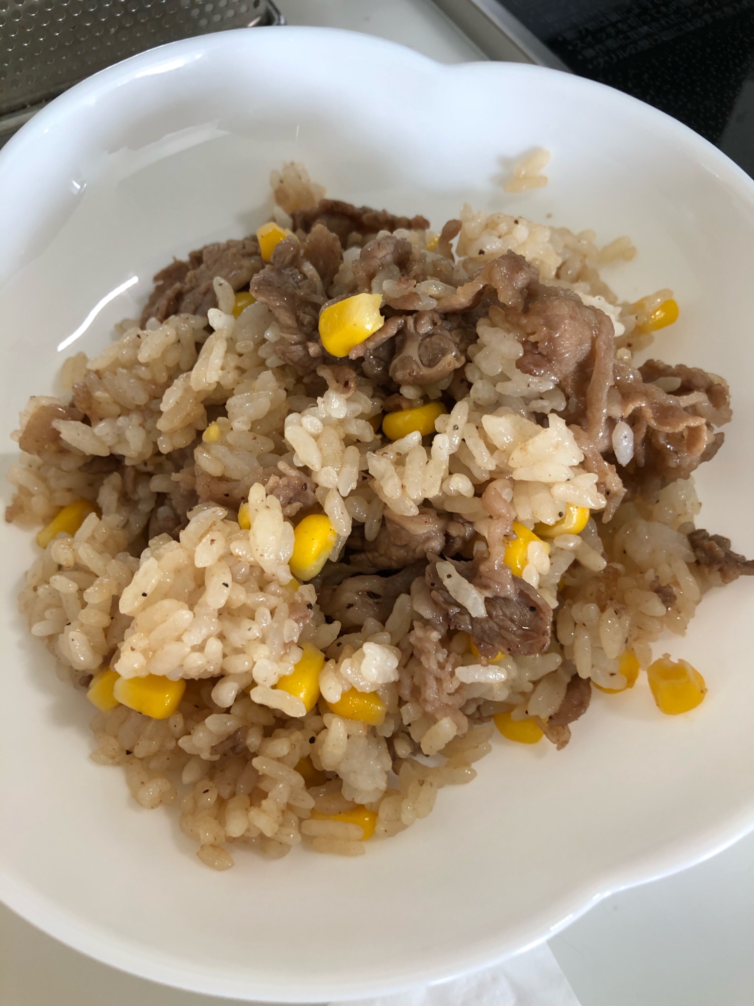 ランチに簡単　牛肉炒飯