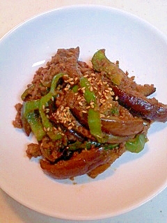 ナスとピーマンの味噌炒め つけてみそかけてみそ レシピ 作り方 By ジョンとポーク 楽天レシピ