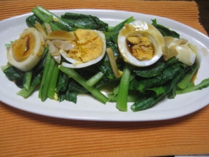 小松菜のにんにく入りおひたし レシピ 作り方 By ラブ子のママ 楽天レシピ